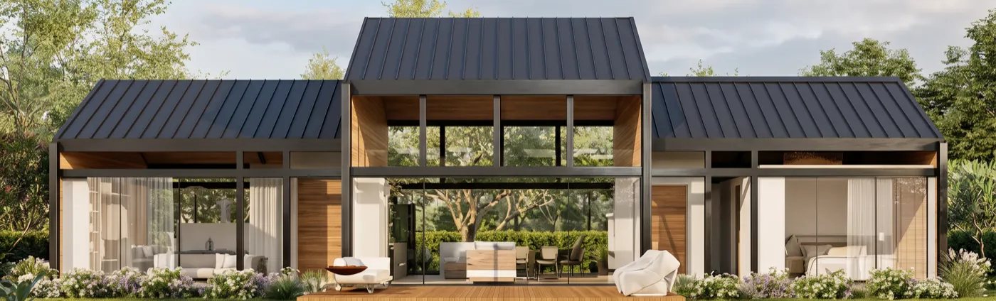Wooden House Sanja Deluxe 145 m², com deck e jardim